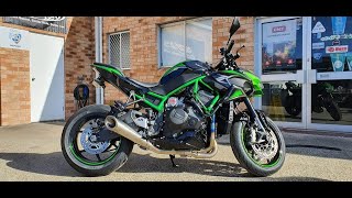 Kawasaki ZH2 amp Vandemon Full Titanium Exhaust with H2R Muffler ZH2 [upl. by Ynatsyd]