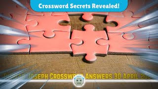 Unlocking the Secrets of Thomas Joseph Crossword Puzzles [upl. by Taite]