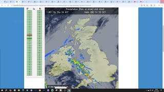 UK Weather Forecast Showery Rain Spreading Northeastwards Friday 25th October 2024 [upl. by Havens]