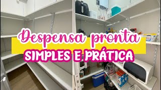 FIZEMOS UMA DESPENSA PEQUENA SIMPLES E PRÁTICA COM PRATELEIRAS  NAY SANTOS [upl. by Ostraw]