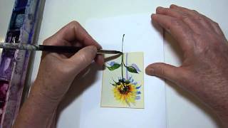 Card Making Ideas  Adding Flower Stems as Embellishments [upl. by Tannie619]