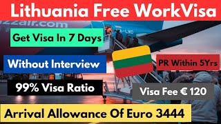 🇱🇹 Lithuania Free Work Visa in 7 days  Europe country Lithuania 🇱🇹 Work visa [upl. by Jamaal]