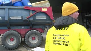 Farmers demonstrate outside supermarkets which sell imported goods [upl. by Wainwright]