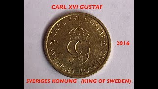 Kingdom of Sweden 5 Kronor Coin 2016 [upl. by Aguie]