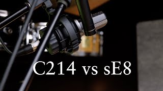 sE8 vs AKG C214 Drum Overhead Mic Shootout [upl. by Retsevel]