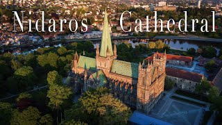 Nidaros Cathedral  The world’s northernmost cathedral Norway’s national sanctuary  from the air [upl. by Anelej]