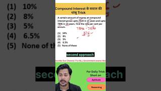 Compound Interest Tricks  Simple interest and Compound interest mathstricks shorts [upl. by Abbey967]