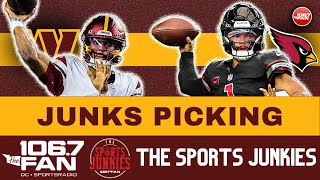 Picks and Predictions for commanders  cardinals  The Sports Junkies [upl. by Leod]