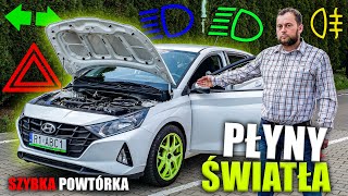 ŚWIATŁA I PŁYNY w HYUNDAI i20  POWTÓRKA PRZED EGZAMINEM NA PRAWO JAZDY KATEGORIA B  ZADANIE WORD [upl. by Dloraj]