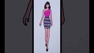 Colouring With Brush Pen and GlitterEasytoDraw84shortsyoutubeshortsviralvideoshortvideo [upl. by Thorman974]