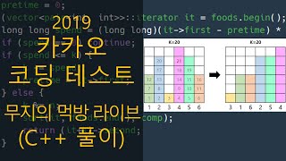 카카오 코딩 테스트  무지의 먹방 라이브 C 풀이 [upl. by Deonne]