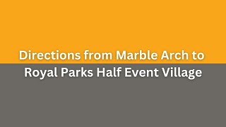 Marble Arch to Royal Parks Half Event Village [upl. by Ashil602]