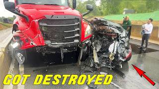 BEST OF SEMITRUCK CRASHES  Road Rage Hit and run Brake checks  COMPILATION 2024 [upl. by Herring]