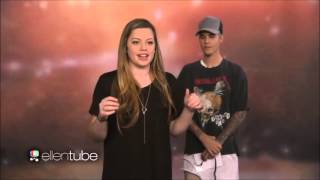 Justin Bieber at The Ellen Show take Surprises Superfans [upl. by Mayer]