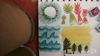 Healing with arttherapeutic watercolor painting with mepainting landscapes [upl. by Blumenthal]