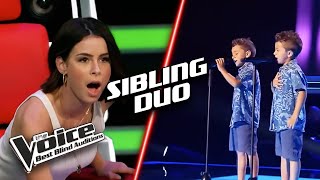 The cutest SIBLINGS  The Voice Best Blind Auditions [upl. by Selassie]