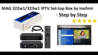 MAG 322w1322w1 IPTV Settop Box Setup [upl. by Anibla]