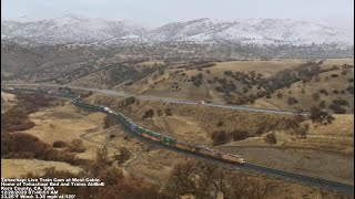 Tehachapi Live Train Cams at West Cable MP 357358 [upl. by Ecenahs]