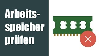 Arbeitsspeicher RAM Test  auf Fehler prüfen [upl. by Birch230]