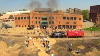 Viscose Company 0 4 0 6 National Train Day Jamestown N Y  Q500 drone video [upl. by Weiner]