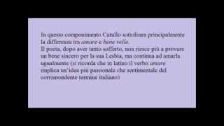 Breve Analisi e commento Catullo carmen 72 [upl. by Luap]