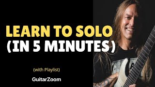 Learn To Solo In 5 Minutes  6 Note Soloing Technique  Steve Stine Guitar Lesson [upl. by Anaig206]