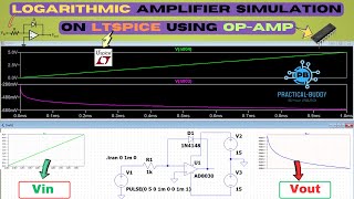 Log Amplifier using Op Amp Experiment  Logarithmic Amplifier Opamp  opamp ltspice ic741 fets [upl. by Nuhsed587]