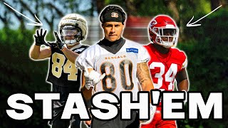 Stash these 10 Training Camp Stars in Dynasty Football [upl. by Imehon]