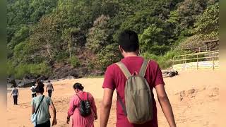 Half moon beach 🏖️  Gokarna Cleanest Beach😍 youtubevlogger AmbicaJadav [upl. by Tova]