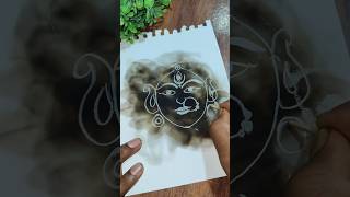 Maa durga drawing with fire 🔥😱 shorts [upl. by Bridgid651]