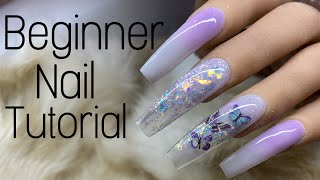 Beginner Nail Tech  How To Encapsulate Loose Gliiter  Nail Tutorial  Not Polish [upl. by Hassadah235]