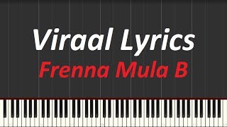 Viraal Frenna Lyrics Melodie Piano tutorial Synthesia [upl. by Doreen438]