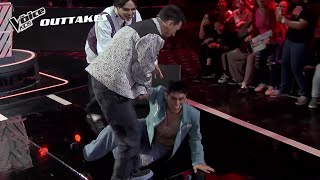 The Voice Kids Coach Billy and Coach Pablo wrestle Coach Stell to the ground EXCLUSIVE [upl. by Aehc189]