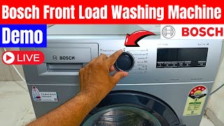 Bosch Front Load Steam Washing Machine Demo⚡ How to Wash Clothes in Bosch Front Load Washing Machine [upl. by Knutson]