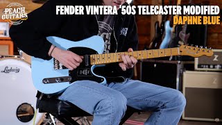 No TalkingJust Tones  Fender Vintera 50s Telecaster Modified  Maple  Daphne Blue [upl. by Keen167]