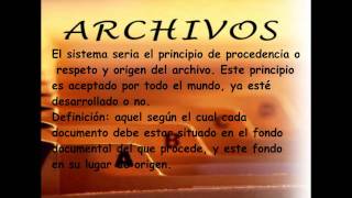 La importancia de la archivistica [upl. by Evelyn]