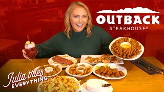 Trying ALL Of The Most Popular Menu Items At Outback Steakhouse [upl. by Tersina]