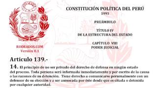 Titulo IV Capitulo VIII  Constitucion Politica del Peru [upl. by Kotta]