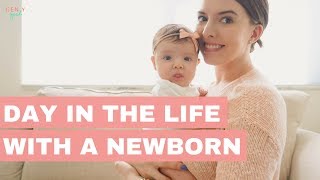 Day In The Life With A Newborn  First Time Mom [upl. by Anelleh460]