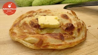 Making the Perfect Layered Paratha Roti Canai Flatbread  MyKitchen101en [upl. by Nailimixam]