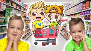 Vlad and Niki Supermarket story for kids [upl. by Strephon]