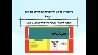 The vasomotor reversal of DaleDales principleDales Vasomotor Reversal amp Re reversal phenomenon [upl. by Mayman]