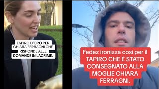 Chiara Ferragni ottiene un tapiro doro Fedez commenta così la vicenda Doppio Video [upl. by Lladnik88]