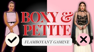 PETITE amp BOXY How to dress your body type  flamboyant gamine  kibbe body types  Petite Outfits [upl. by Itsud]