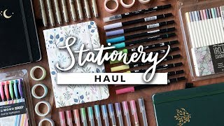 HUGE Stationery Haul Bullet Journal Supplies Markers amp Pens [upl. by Dabbs518]