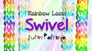 NEW REVERSIBLE Swivel Rainbow Loom Bracelet Tutorial  How To [upl. by Ul]