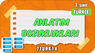 Anlatım Bozuklukları 📙 tonguçCUP 3Sezon  7TURK14 2024 [upl. by Kunin]