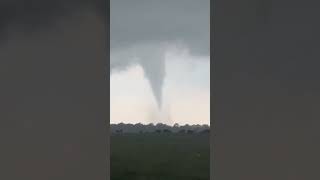 Tornado touches down near a cow pasture in Clay County Texas [upl. by Elauqsap]