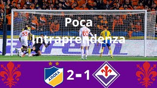 Apoel Nicosia  Fiorentina 21  Poca Intraprendenza  Commento Postpartita [upl. by Ydoc85]