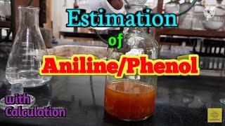 Estimation of AnilinePhenol by Bromination Method  For voice of 1035 minsaw in Discription [upl. by Noivad]